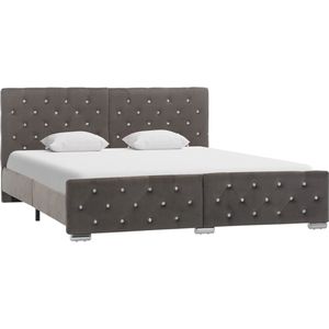 vidaXL Bedframe grijs stof 160 x 200 cm - 286833