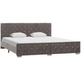 Bettgestell Grau Samt 180x200 cm Vidaxl