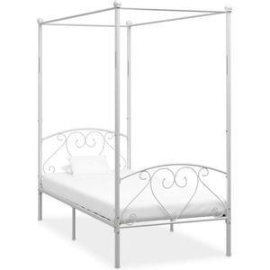 VidaXL Hemelbedframe Metaal Wit 100x200 cm