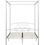 Himmelbett-Gestell Weiß Metall 160 x 200 cm Vidaxl