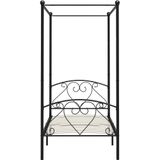 vidaXL-Hemelbedframe-metaal-zwart-90x200-cm