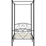 vidaXL-Hemelbedframe-metaal-zwart-90x200-cm