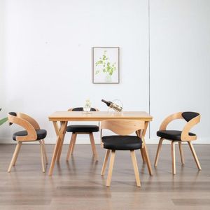 vidaXL-Eetkamerstoelen-4-st-gebogen-hout-en-kunstleer-zwart