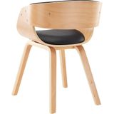 VidaXL Eetkamerstoelen 2 st Gebogen Hout & Kunstleer