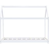 vidaXL-Kinderbedframe-massief-grenenhout-wit-90x200-cm