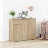 vidaXL Dressoir 88x30x70 cm bewerkt hout sonoma eikenkleurig