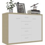 vidaXL-Dressoir-88x30x65-cm-spaanplaat-wit-en-sonoma-eikenkleurig