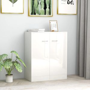 Sideboard Hochglanz-Weiß 60x30x75 cm Holzwerkstoff Vidaxl