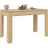 VidaXL Eettafel 120x60x76 cm Bewerkt Hout Sonoma Eikenkleurig