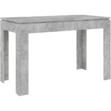 VidaXL Eettafel 120x60x76 cm Spaanplaat Betongrijs