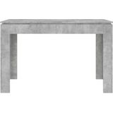 VidaXL Eettafel 120x60x76 cm Spaanplaat Betongrijs