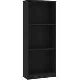 VidaXL Boekenkast 3 Schappen 40x24x108 cm Bewerkt Hout Zwart