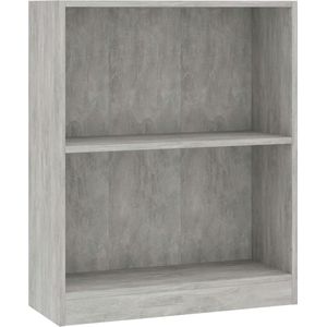 VidaXL Boekenkast 60x24x74,5 cm - Bewerkt Hout - Betongrijs