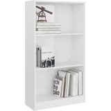 vidaXL-Boekenkast-3-schappen-60x24x109-cm-bewerkt-hout-hoogglans-wit