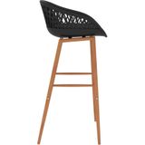 VidaXL Barstoelen 4 st Zwart