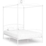 vidaXL Hemelbedframe metaal wit 120x200 cm