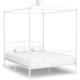 Hemelbedframe metaal wit 180x200 cm