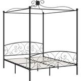 Himmelbett-Gestell Schwarz Metall 180 x 200 cm Vidaxl