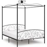 Hemelbedframe metaal zwart 180x200 cm