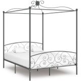 Hemelbedframe metaal grijs 180x200 cm