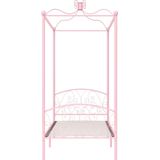 VidaXL Hemelbedframe Metaal Roze 90x200 cm