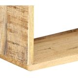 3-tlg. Würfel-Wandregal-Set Massivholz Mango vidaXL