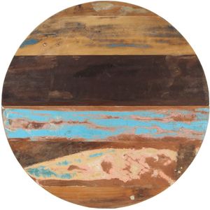 vidaXL Tafelblad rond 25-27 mm 80 cm massief gerecycled hout