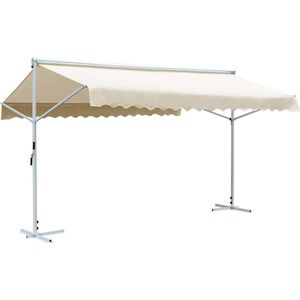 vidaXL Freistehende Markise 500x300 cm Creme