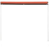 vidaXL Einziehbare Markise 250×150 cm Orange und Braun