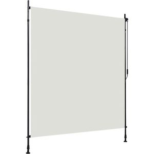 vidaXL - Rolgordijn - Buiten - Crème - 200x270 cm