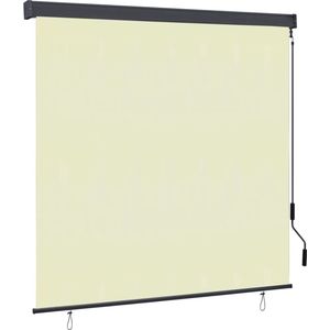 vidaXL Rolgordijn - Crème - Polyester met PA-coating - 160x250 cm