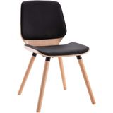 VidaXL Eetkamerstoelen 2 st. Kunstleer Zwart