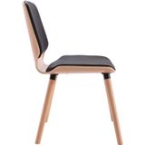 VidaXL Eetkamerstoelen 2 st. Kunstleer Zwart