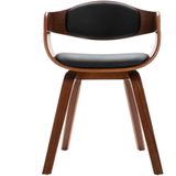 vidaXL Eetkamerstoelen 2 st gebogen hout en kunstleer