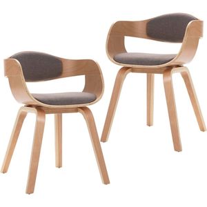 vidaXL-Eetkamerstoelen-2-st-gebogen-hout-en-stof-taupe