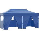 vidaXL - Partytent - Blauw - Staal - Inklapbaar 3x6 m