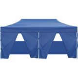 vidaXL - Partytent - Blauw - Staal - Inklapbaar 3x6 m