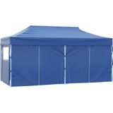 vidaXL - Partytent - Blauw - Staal - Inklapbaar 3x6 m