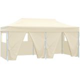 vidaXL - Partytent - Crème - Staal - Inklapbaar 3x6 m