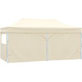 vidaXL - Partytent - Crème - Staal - Inklapbaar 3x6 m