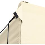 vidaXL - Partytent - Crème - Staal - Inklapbaar 3x6 m