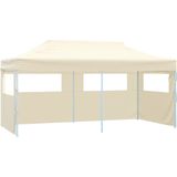 vidaXL - Partytent - Crème - Staal - Inklapbaar 3x6 m