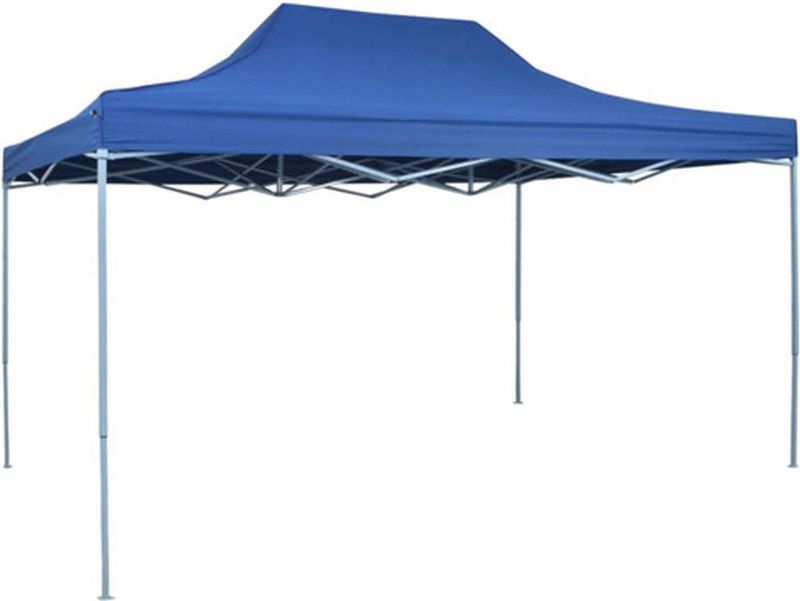 VidaXL Inklapbare Partytent 3x4m Staal Blauw