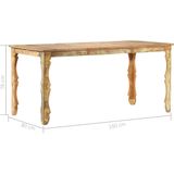 vidaXL Esstisch 160×80×76 cm Recyceltes Massivholz
