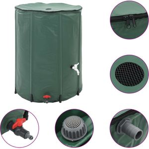 vidaXL - Regenton - inklapbaar - met - tap - 1350 - L