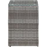 vidaXL-Bijzettafel-met-glazen-blad-35x35x52-cm-poly-rattan-grijs