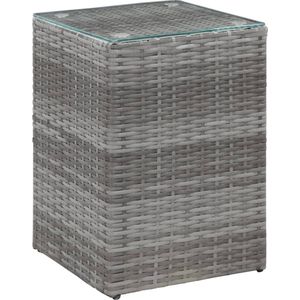 vidaXL-Bijzettafel-met-glazen-blad-35x35x52-cm-poly-rattan-grijs