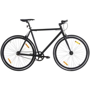 Fiets met vaste versnelling 700 c 59 cm zwart