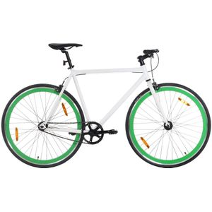 vidaXL Fahrrad mit Festem Gang Weiß und Grün 700c 51 cm