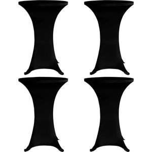 vidaXL Statafelhoes 4 st stretch Ø80 cm zwart